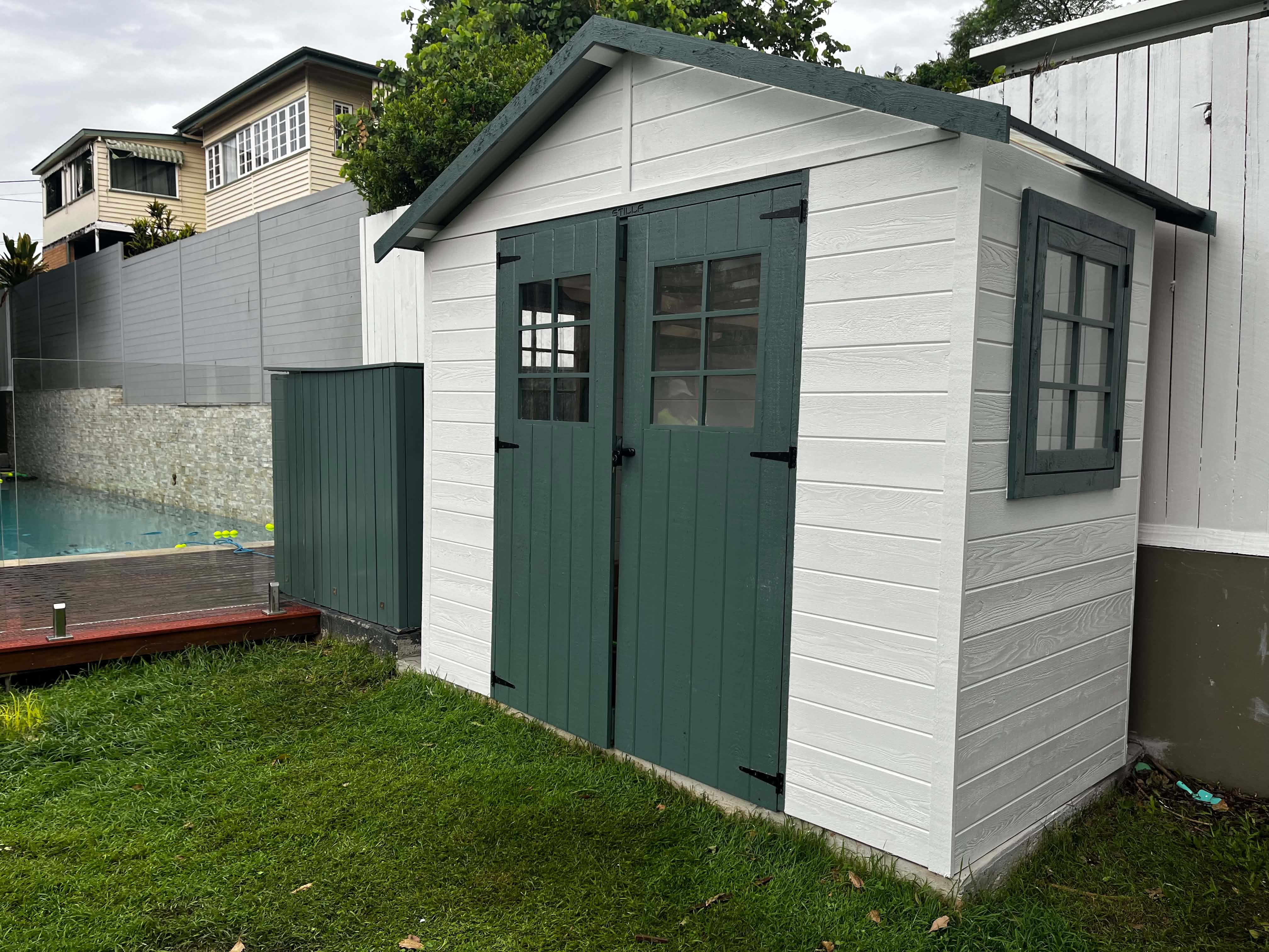 Fresh exterior finish to garden shed